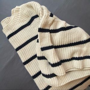 LOFT nautical strip short sleeve sweater